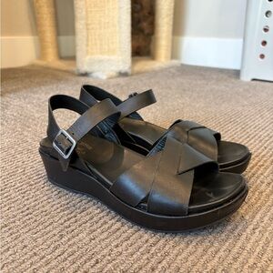Kork-Ease Black Strappy Sandals